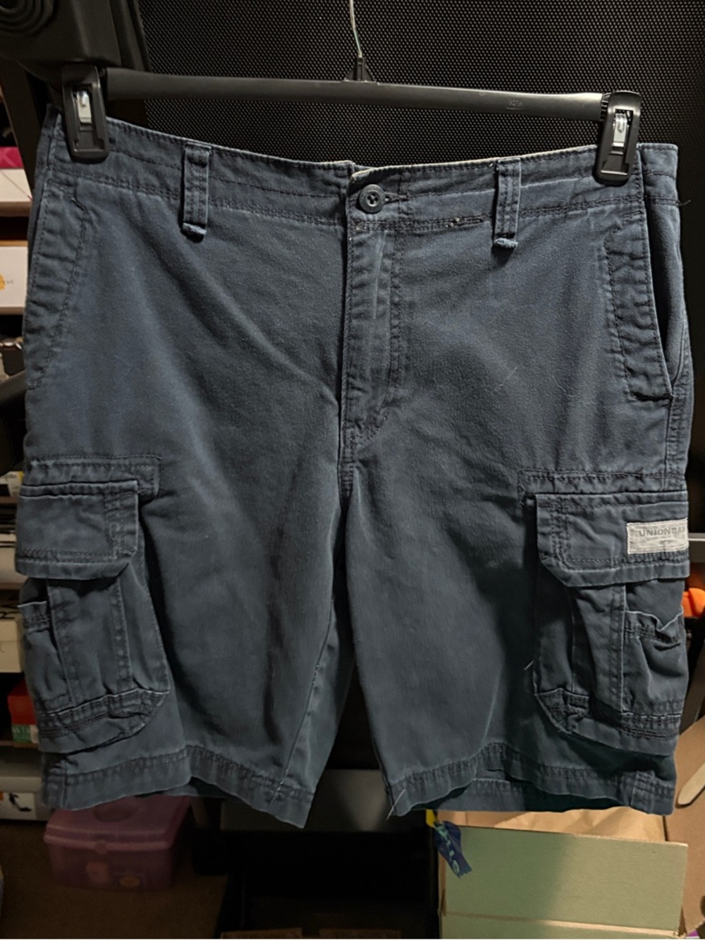 UNIONBAY Men's Slate Blue Cargo Shorts, EUC, only worn a couple of times.